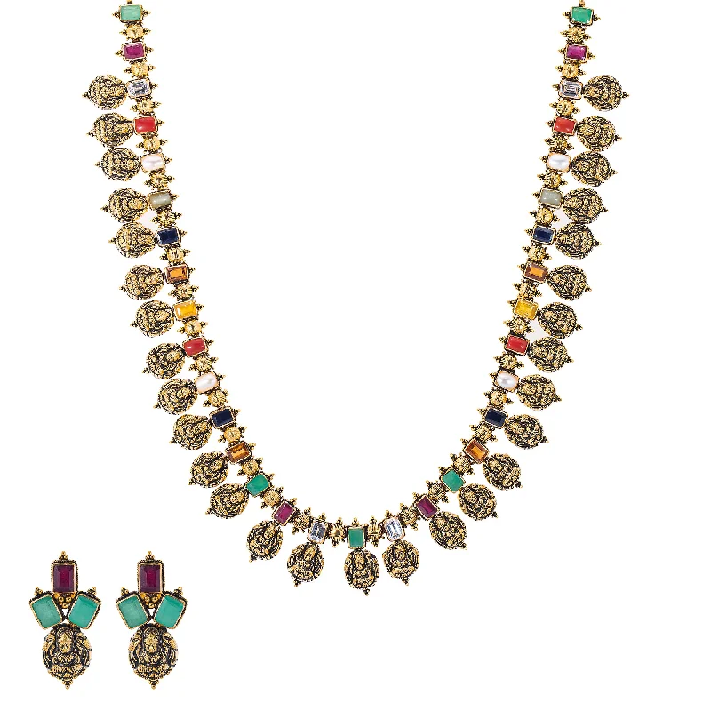 minimalist horseshoe necklace gold 22K Antique Gold, Kundan, Gemstone, Pearl & CZ Temple Jewelry Set (74.1gm) minimalist horseshoe necklace gold 22K Antique Gold, Kundan, Gemstone, Pearl & CZ Temple Jewelry Set (74.1gm)