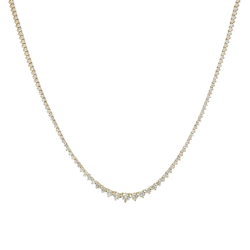 diamond halo engagement ring Diamond Solitaire Necklace in Yellow Gold, 5.7 ct