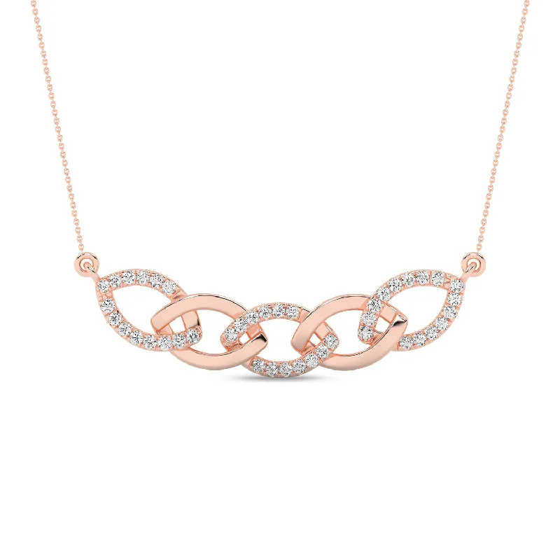 delicate pearl bracelet Alternating Diamond Cascade Link Necklace