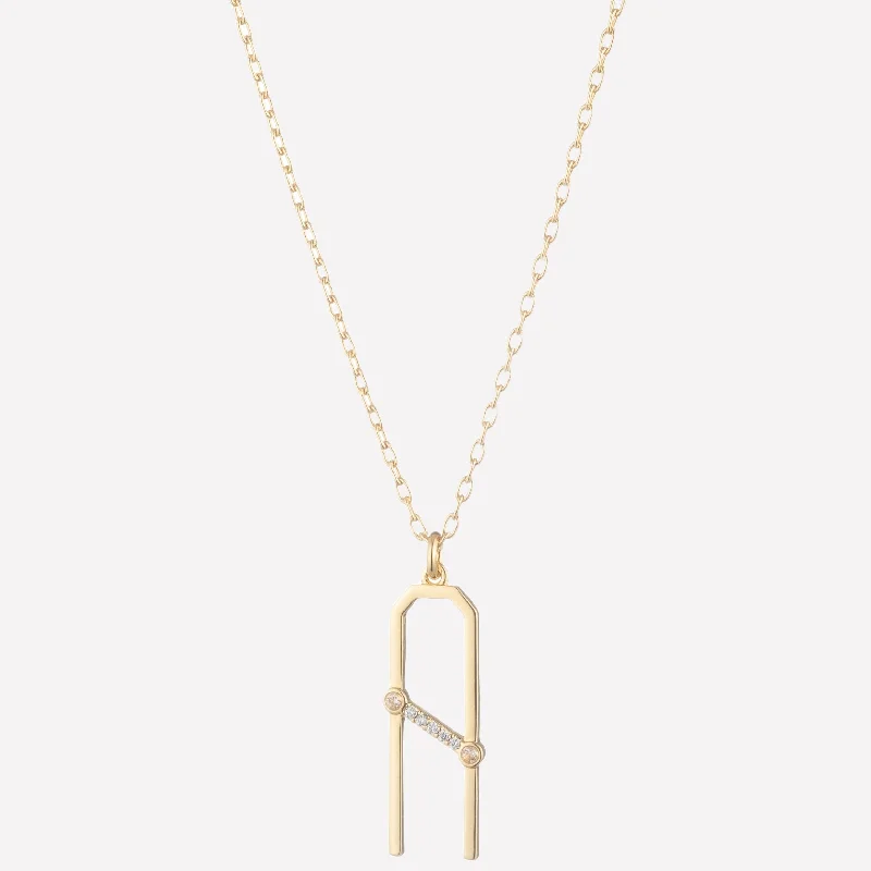 infinity loop ring rose gold Ariella Letter A Necklace