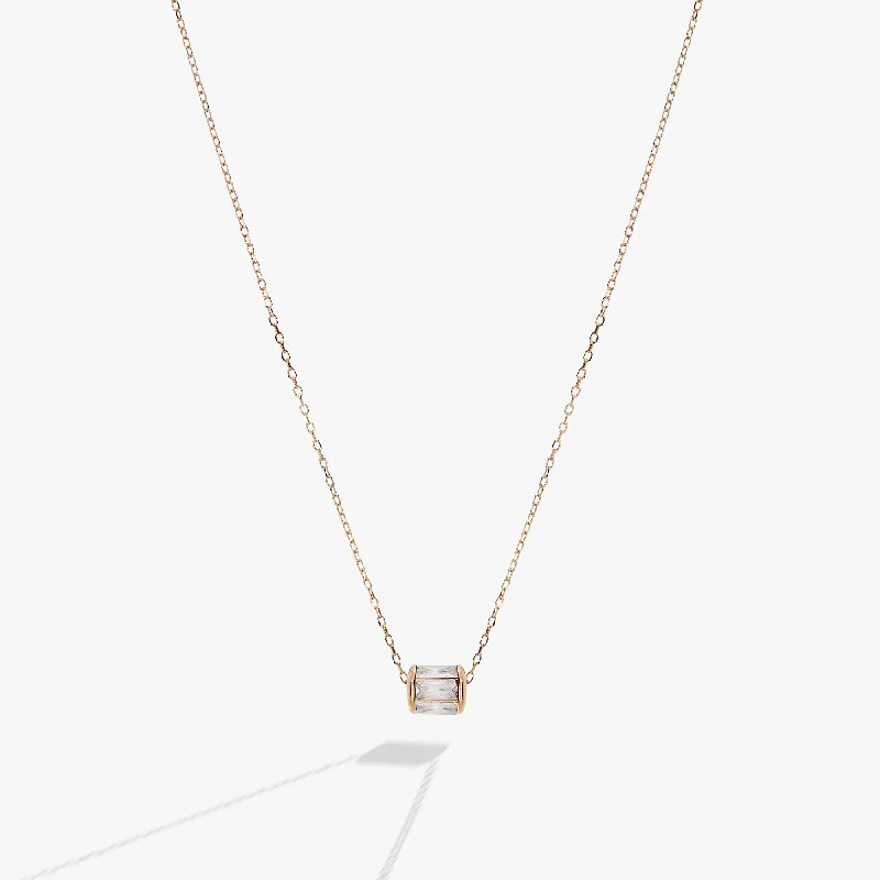 classic pearl choker necklace April Birthstone Precious Pendant Necklace