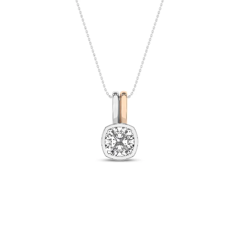 elegant drop earrings wedding Coupled Cushion Bezel Necklace