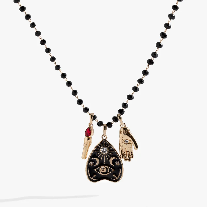 statement gemstone necklace handmade Divination Charm Necklace