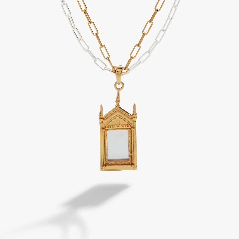 sparkling diamond drop earrings Harry Potter™ Mirror of Erised Necklace