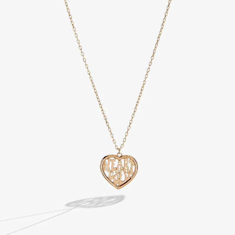 simple gold hoop earrings Heart of Gold Pendant Necklace