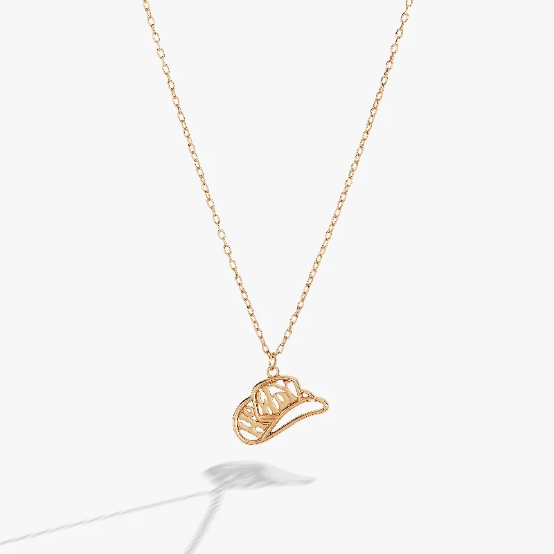 personalized couples ring engraved Howdy Necklace
