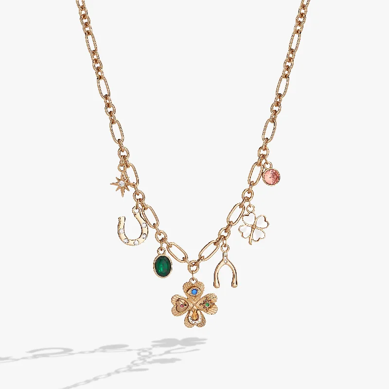 minimalist chain anklet gold Lucky Four Leaf Clover Charm Necklace