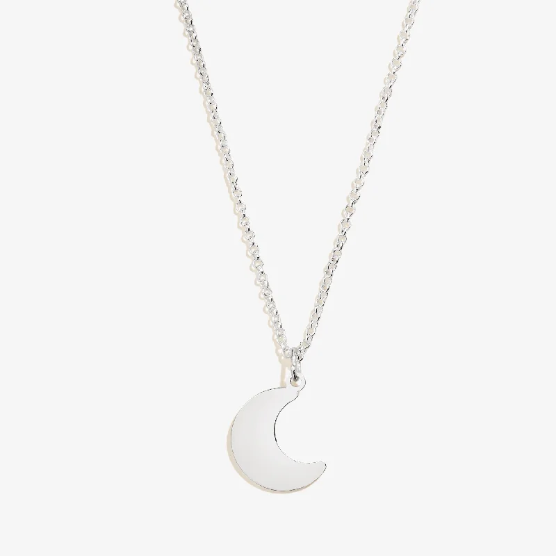 men’s titanium ring with diamonds Moon Charm Necklace, 19''