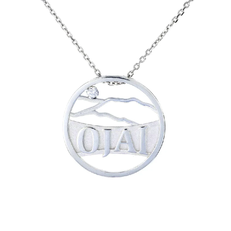 sterling silver dragonfly pendant Ojai Mountains Diamond Necklace