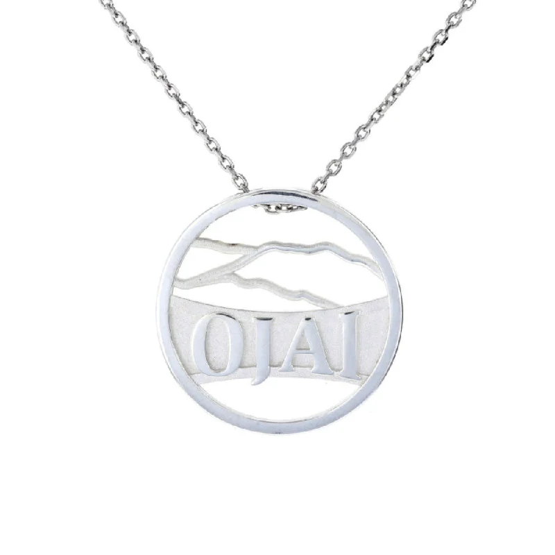 simple gold stacking rings Ojai Mountains Necklace