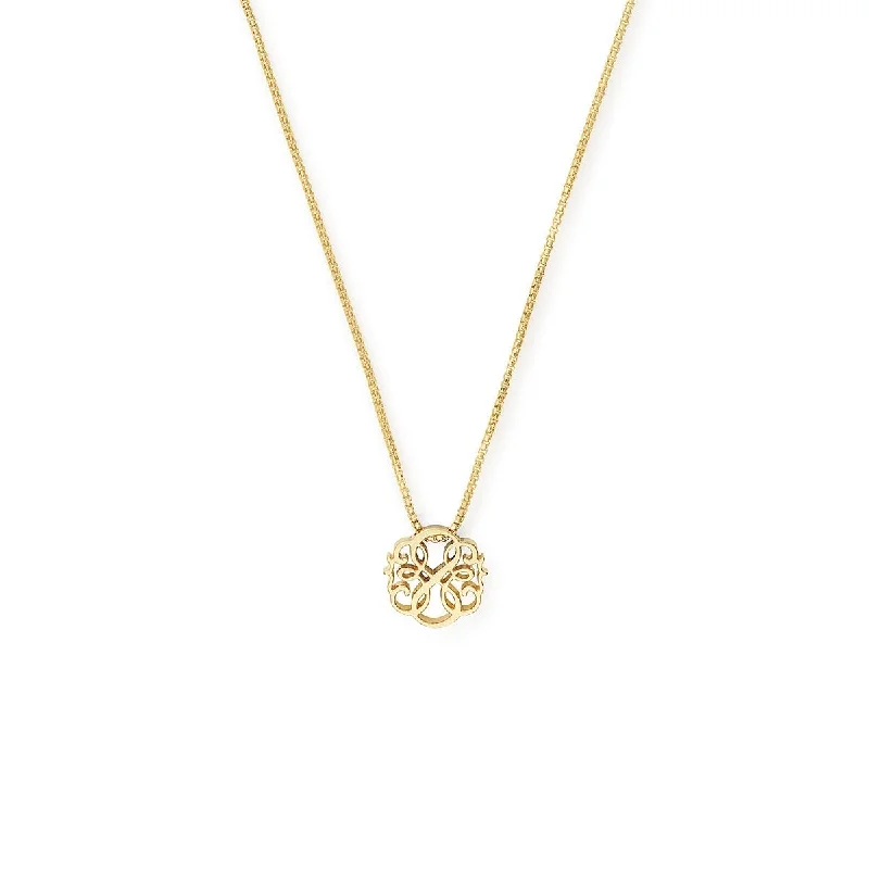 gold-plated figaro chain Path of Life® Necklace, Adjustable