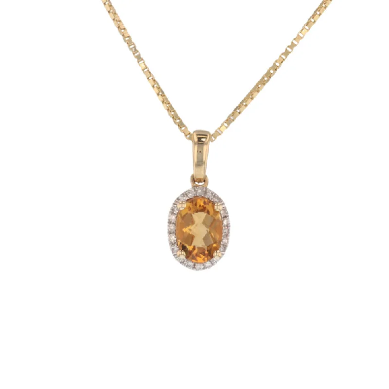 elegant aquamarine drop earrings Petite Oval Citrine Diamond Halo Pendant