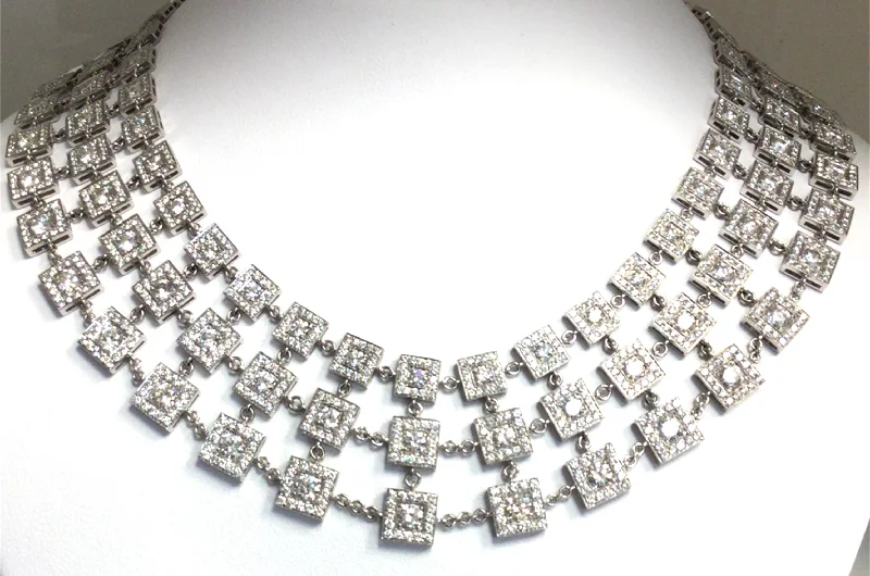 real diamond solitaire ring Platinum Natural Diamond 17 inch Necklace