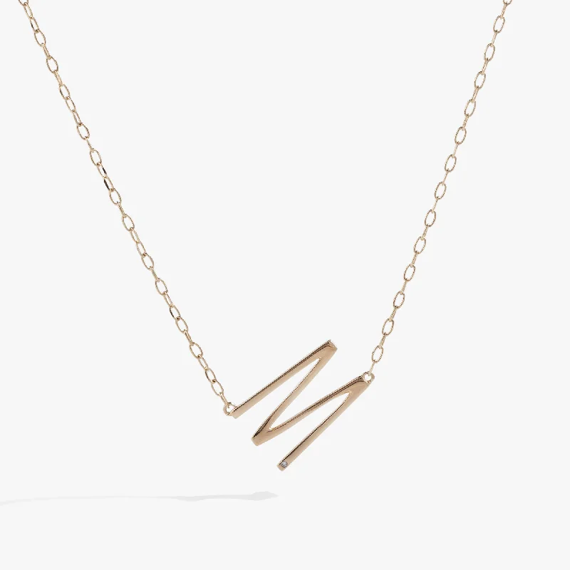 tiny star constellation bracelet Initial M Precious Elongated Necklace