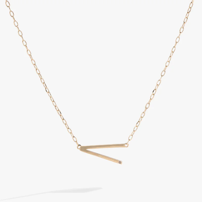 handcrafted braided silver bracelet Initial V Precious Elongated Necklace