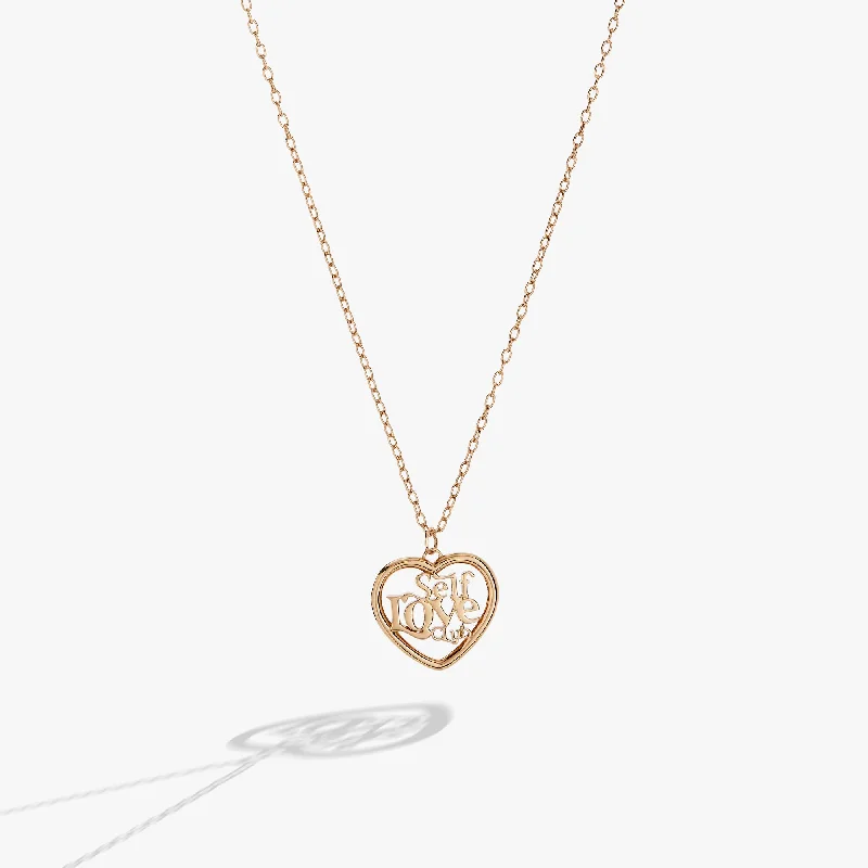 silver wedding band with engraving Self-Love Club Pendant Necklace