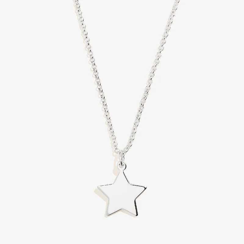 personalized engraved locket Star Charm Necklace, 19''