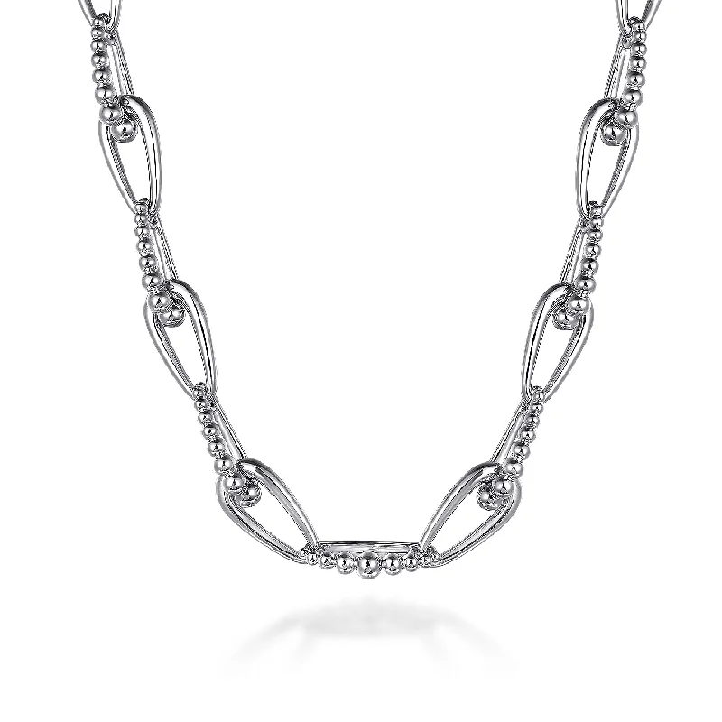 celestial sun and moon earrings Sterling Silver 16 inch Oval Link Necklace