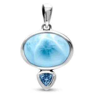gold plated Cuban link chain Sterling Silver Oval Larimar and Blue Spinel 20 inch Necklace gold plated Cuban link chain Sterling Silver Oval Larimar and Blue Spinel 20 inch Necklace