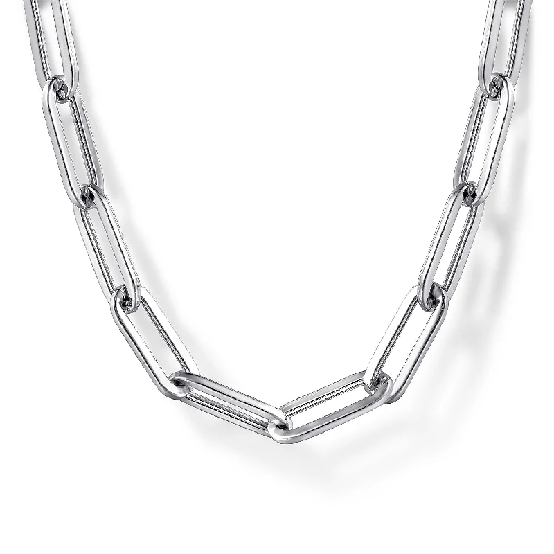 rose gold snake chain bracelet Sterling Silver Paper Clip Necklace 18 inch