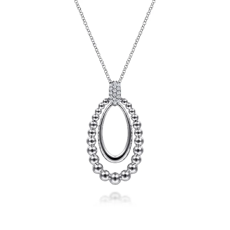 wedding anniversary diamond ring Sterling Silver White Sapphire Necklace 17.5 inch