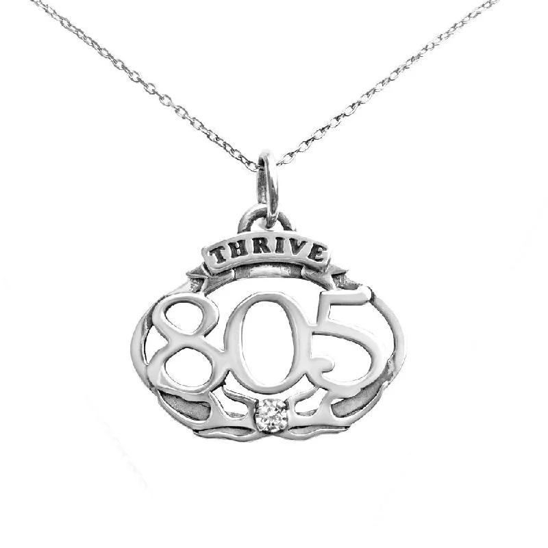 silver moon and star pendant Thrive 805 Diamond Necklace