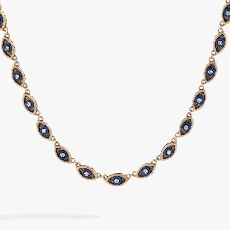 hammered copper wedding band Untamed Evil Eye Chain Necklace 18"