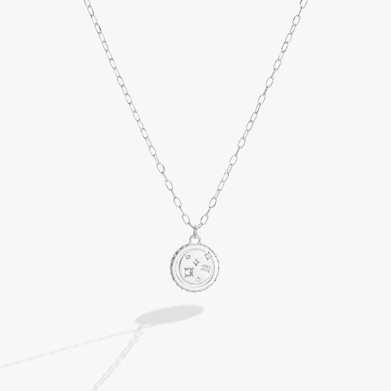 pearl and silver bracelet Aquarius Zodiac Precious Necklace