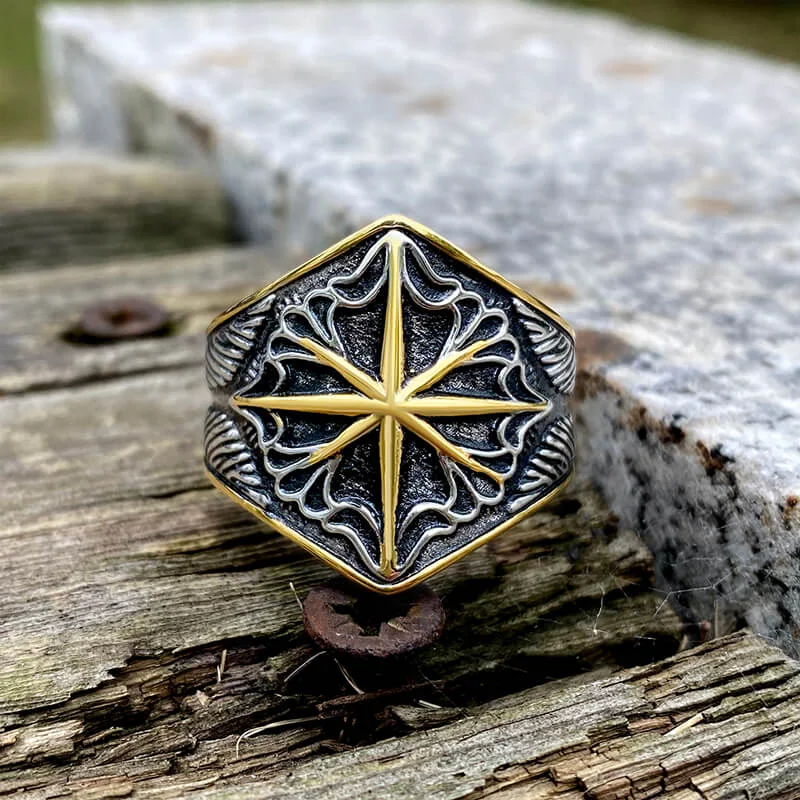 celestial sun and moon earrings 8 Point Star Sterling Silver Ring