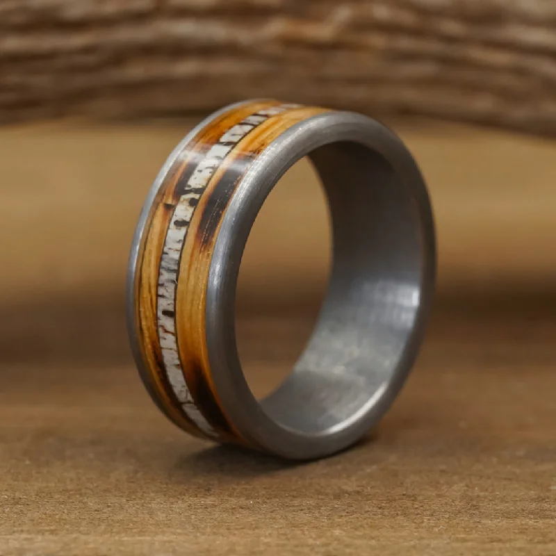 hammered copper wedding band The Clark