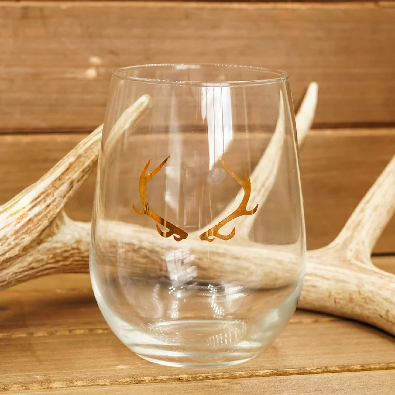 real turquoise drop earrings Antler Wine Glass