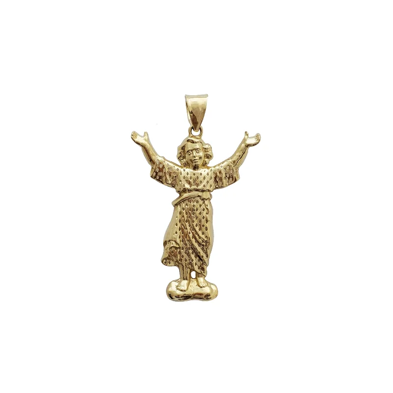 dainty ruby stacking rings Baby Jesus CZ Pendant (14K)