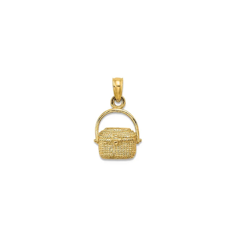 chunky statement cuff bracelet Basket Pendant (14K)