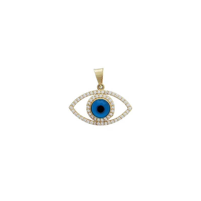 celestial moonstone ring gold Blue Evil Eye Pendant (14K)