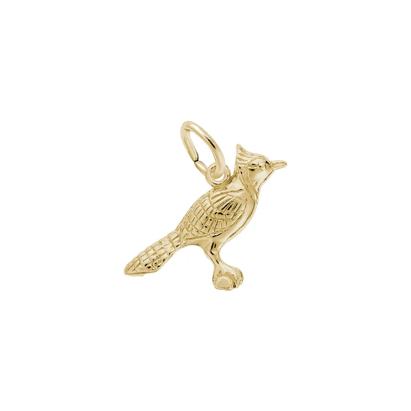 handcrafted raw crystal pendant Blue Jay Charm