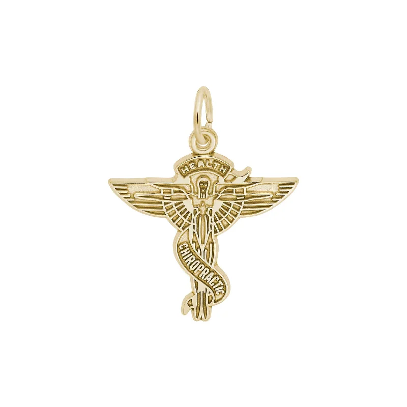 vintage turquoise pendant necklace Chiropractic Caduceus Charm