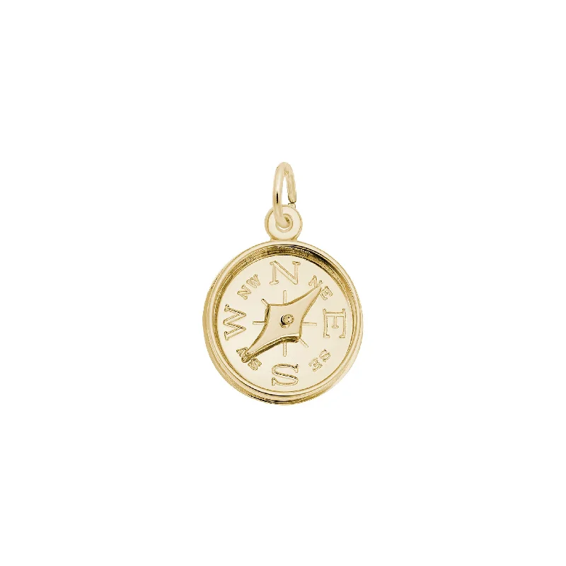 custom zodiac sign ring Compass with Movable Needle Charm