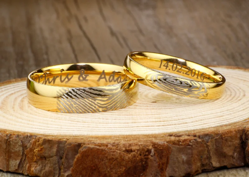 men’s hammered titanium ring Your Actual Finger Print Rings, Special Custom Christmas Gifts for Couple, His & Hers Matching 18K Gold Wedding BandsTitanium Rings Set men’s hammered titanium ring Your Actual Finger Print Rings, Special Custom Christmas Gifts for Couple, His & Hers Matching 18K Gold Wedding BandsTitanium Rings Set