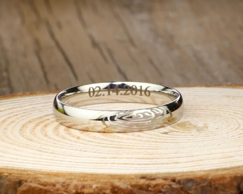 sparkling diamond drop earrings Your Actual Finger Print Rings, Personalize Wedding Engagement Silver Titanium Couple Ring 4mm sparkling diamond drop earrings Your Actual Finger Print Rings, Personalize Wedding Engagement Silver Titanium Couple Ring 4mm
