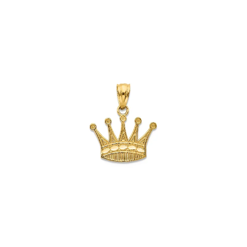 rose gold cubic zirconia earrings Crown Pendant (14K)
