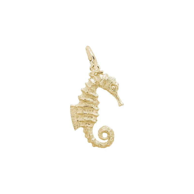amethyst gemstone engagement ring Curly Tail Seahorse Charm