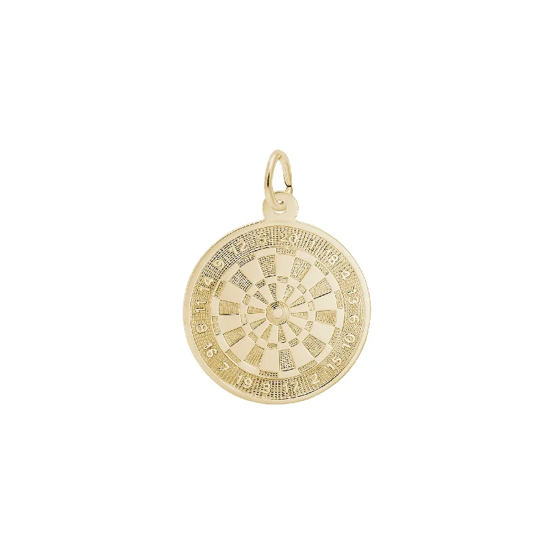 boho pearl charm bracelet Dart Board Charm