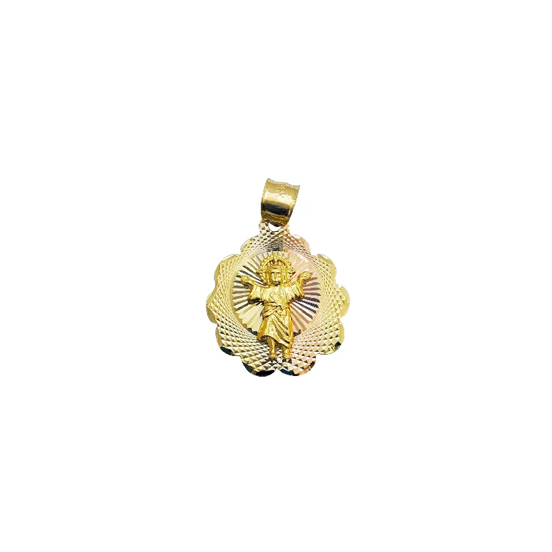 thin silver chain necklace Divine Child Pendant (14K)