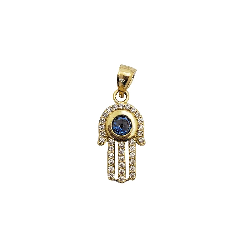 vintage filigree locket necklace Evil Eye Hamsa Pendant (14K)
