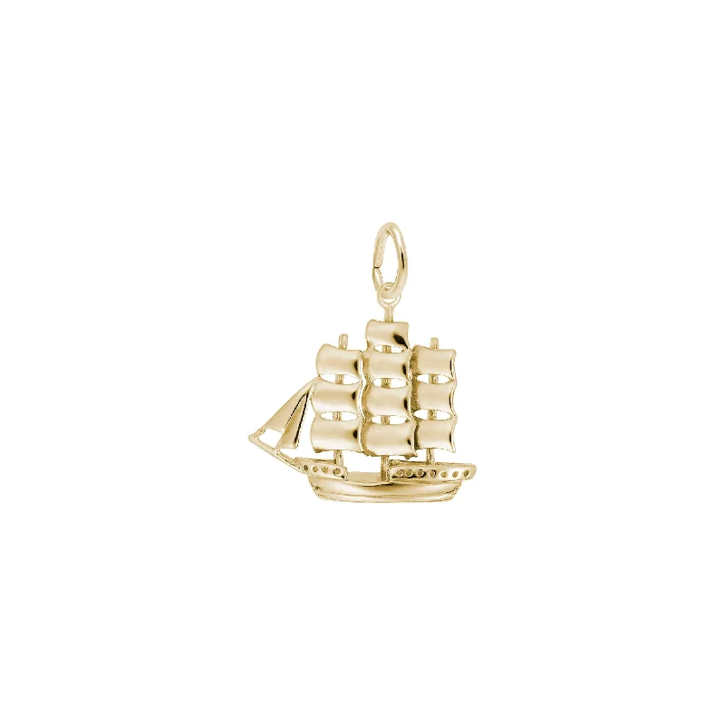 gemstone cluster earrings silver Full-Rigged Ship Charm
