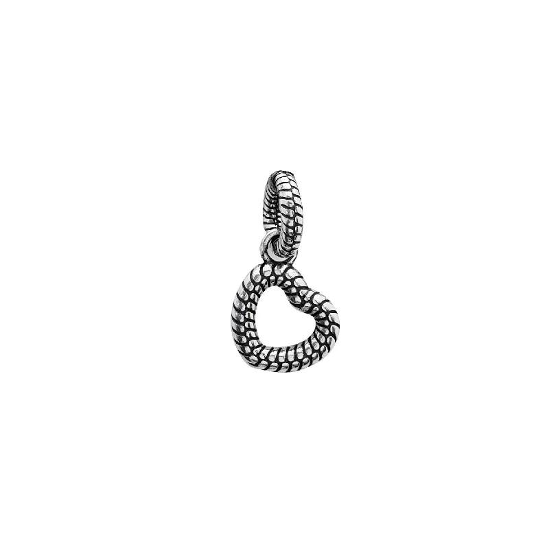 genuine ruby ring women Heart Bracelet Charm (Silver)