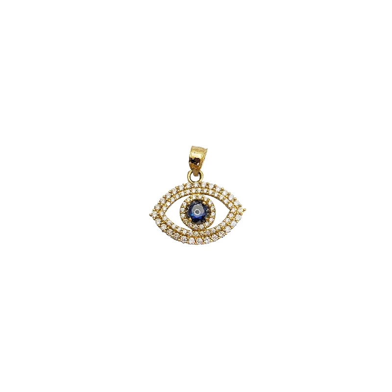 luxury diamond eternity ring Ice-Out Evil Eye Pendant (14K)