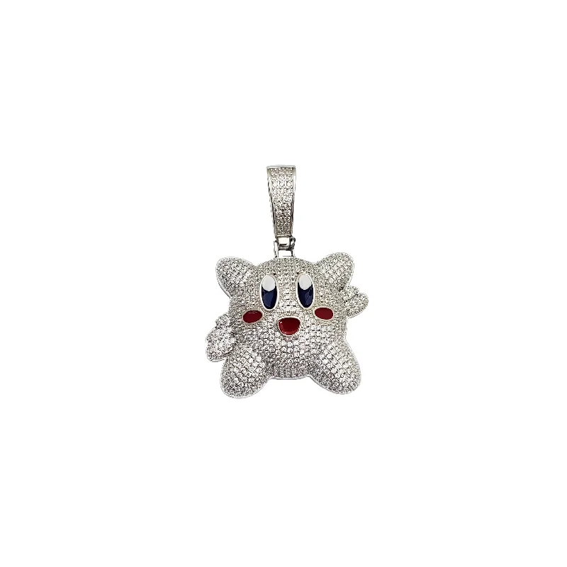 vintage citrine ring Iced-Out Kirby Pendant (Silver)
