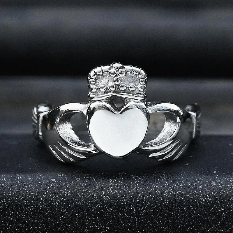 snake chain bracelet gold Irish Claddagh Stainless Steel Ring
