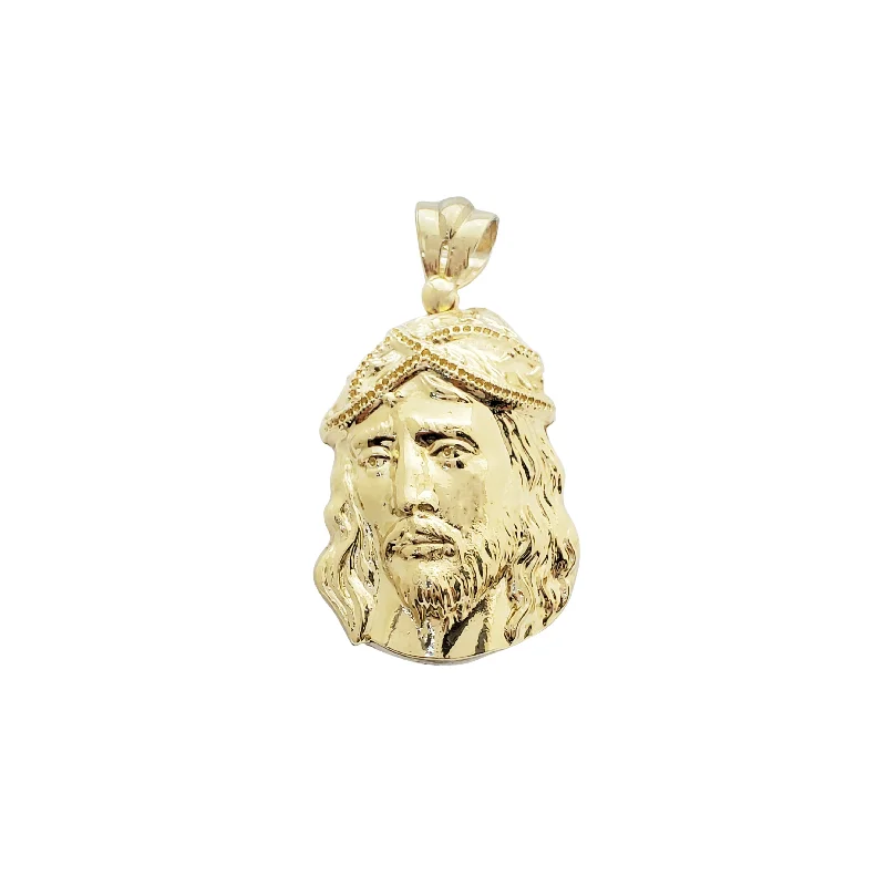 vintage art deco bracelet Jesus Head Pendant (14K)
